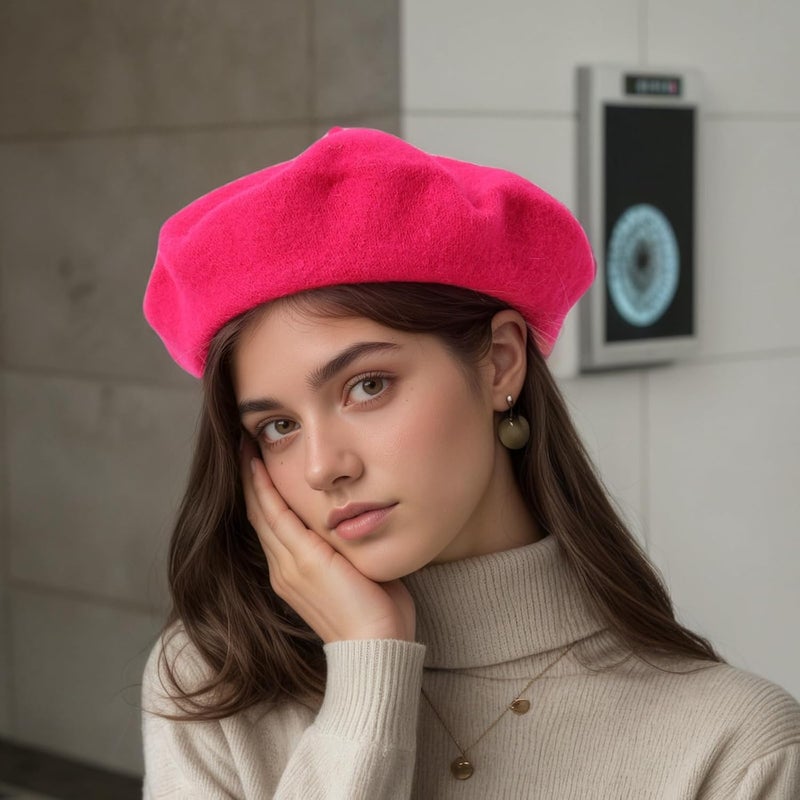 AURORAAEGIS French Beret Hats for Women - Classic Wool Beret Hats Soft Knit Winter Cloche for Daily Outfits - Image 2